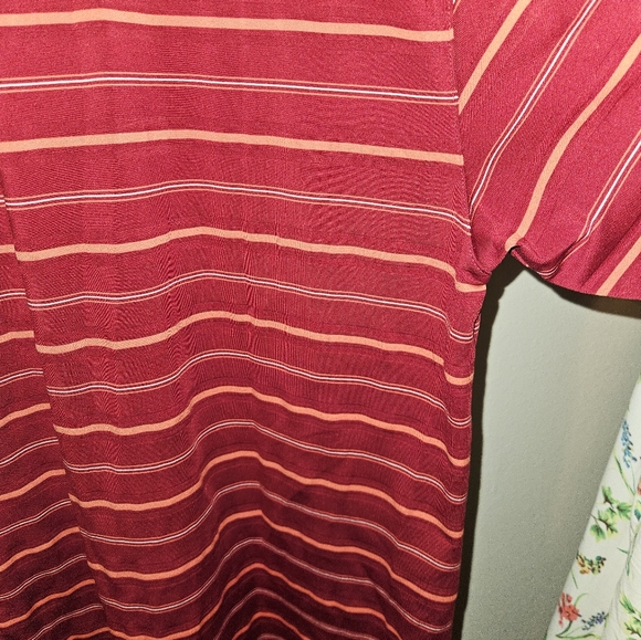 Nike Golf Mens Red Striped Polo Shirt Size Xl - Picture 12 of 12